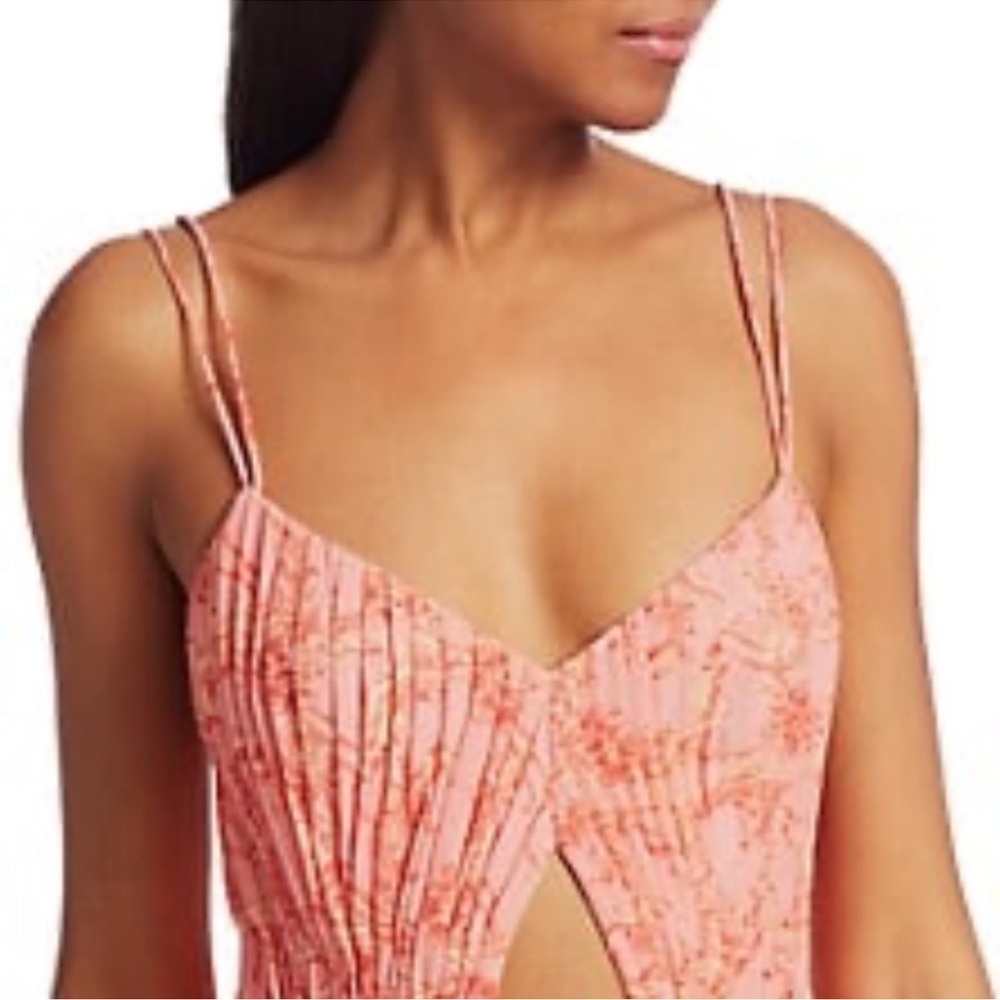 Amur Lucy Pleated Cut Out Strappy Maxi Dress Size 8 - Picture 4 of 12